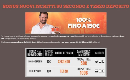 leovegas bonus di benvenuto